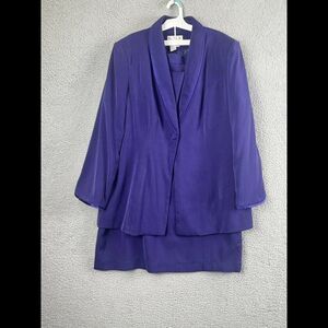 GMI Skirt Suit Womens 18W Plus Size Purple One Button Lined Stretch